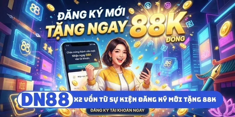 Đăng Ký Mới Tặng 88K Nhận Ngay Tiền Cược Miễn Phí 3 5 cách x2 vốn từ sự kiện đăng ký mới tặng 88K